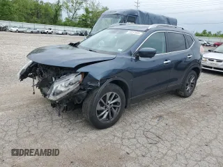 2016 Nissan Rogue SV z VIN 5N1AT2MV5GC881389, wystawiony jako Copart lot #55237825 z przebiegiem 98 798 mil mil oraz Szkoda całkowita • Salvage title. Historia ofert i sprzedaży dostępna na DreamBid. Obrazek 1.