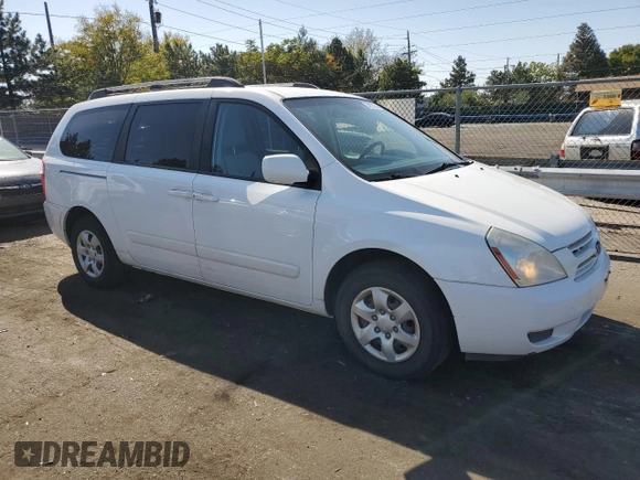 2008 Kia Sedona LX with VIN KNDMB233886198896, listed as a Copart auction lot 74627344 with 187,420 mi miles and Clean Title. Bid and sale history available at carsss.com. Image 4.