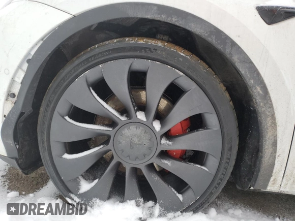 2022 Tesla Model Y Performance with VIN 7SAYGDEF4NF378191, listed as a Copart auction lot 42691915 with Not Provided miles and Salvage Title. Bid and sale history available at DreamBid. Image 9.