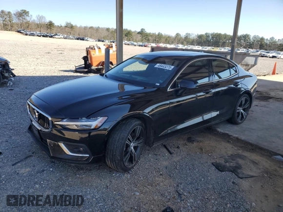 2022 Volvo S60 Plus Dark Theme with VIN 7JRL12TL2NG157962, listed as a Copart auction lot 49443275 with 67,539 mi miles and Salvage Title. Bid and sale history available at carsss.com. Image 1.