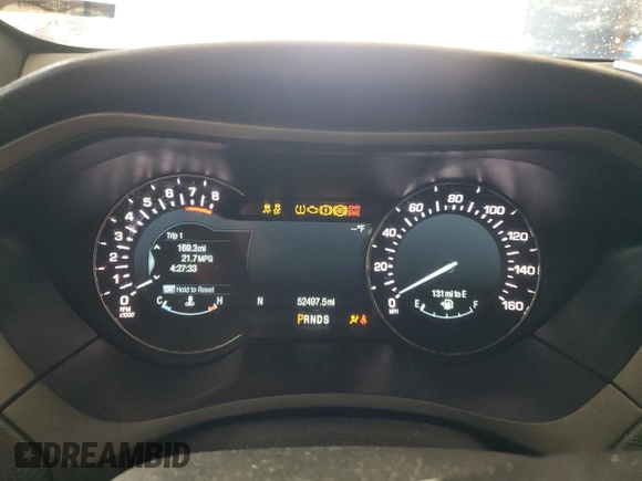2017 Lincoln MKZ Reserve with VIN 3LN6L5FC0HR633623, listed as a Copart auction lot 44914115 with 52,497 mi miles and Salvage title. Bid and sale history available at DreamBid. Image 9.