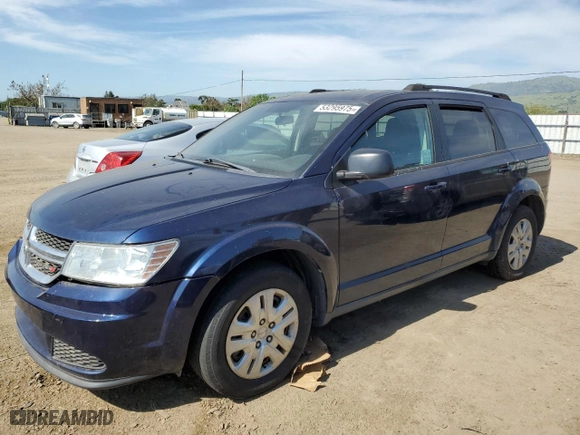 2017 Dodge Journey SE with VIN 3C4PDCAB5HT551852, listed as a Copart auction lot 53295975 with 71,921 mi miles and Clean Title. Bid and sale history available at carsss.com. Image 1.
