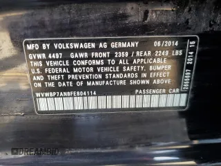 2015 Volkswagen CC Sport z VIN WVWBP7AN8FE804114, wystawiony jako Copart lot #54880245 z przebiegiem 124 639 mil mil oraz Tytuł czysty. Historia ofert i sprzedaży dostępna na DreamBid. Obrazek 12.