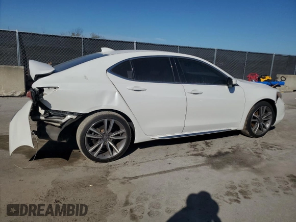 2020 Acura TLX w/Technology Pkg with VIN 19UUB2F40LA000825, listed as a Copart auction lot 43449455 with 50,008 mi miles and Salvage Title. Bid and sale history available at carsss.com. Image 3.