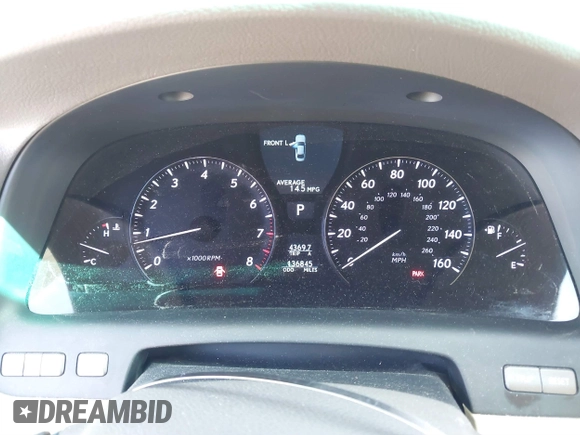 2010 Lexus LS 460 with VIN JTHBL5EF3A5099023, listed as a IAAI auction lot 41865321 with 136,845 mi miles and . Bid and sale history available at DreamBid. Image 7.
