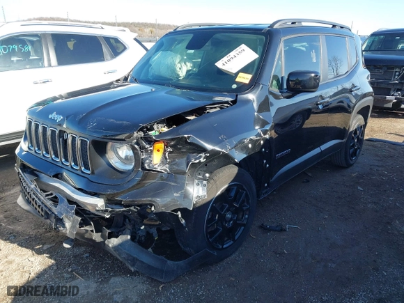 2020 Jeep Renegade Latitude with VIN ZACNJABB9LPL50634, listed as a IAAI auction lot 41094359 with 178,974 mi miles. Bid and sale history available at carsss.com. Image 18.