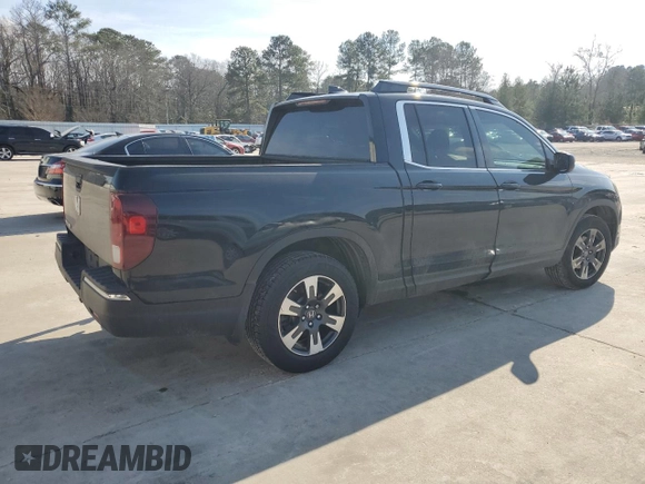 2017 Honda Ridgeline RTL with VIN 5FPYK2F57HB005101, listed as a Copart auction lot 42794275 with 189,187 mi miles and Salvage title. Bid and sale history available at DreamBid. Image 3.