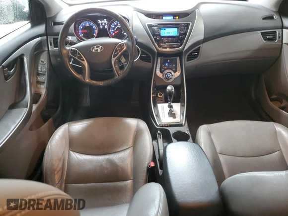 2013 Hyundai Elantra GLS z VIN KMHDH4AE7DU859883, wystawiony jako Copart lot #58296965 z przebiegiem 134 846 mil mil oraz Szkoda całkowita • Salvage title. Historia ofert i sprzedaży dostępna na DreamBid. Obrazek 8.
