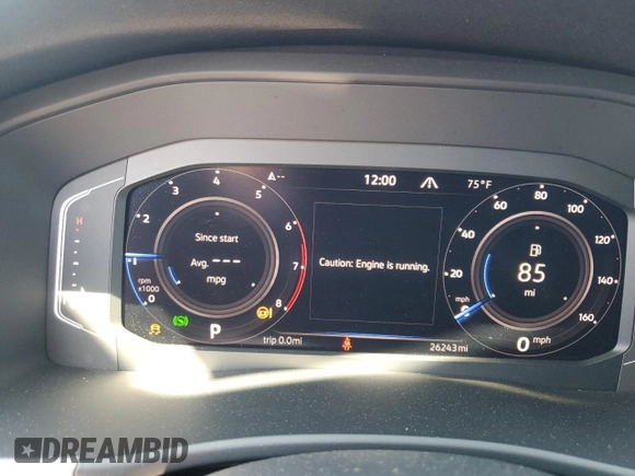 2022 Volkswagen Atlas SEL with VIN 1V2BP2CA9NC519850, listed as a Copart auction lot 61124825 with 26,243 mi miles and Salvage title. Bid and sale history available at DreamBid. Image 9.