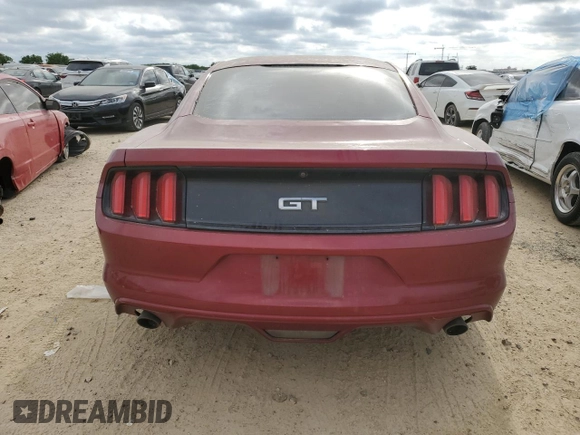 2015 Ford Mustang GT with VIN 1FA6P8CF9F5418062, listed as a Copart auction lot 52352075 with 47,464 mi miles and Salvage Title. Bid and sale history available at carsss.com. Image 6.