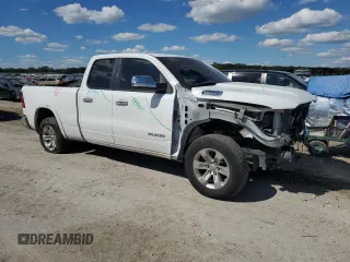 2020 Ram 1500 Laramie with VIN 1C6SRFDT2LN254099, listed as a Copart auction lot 73196044 with 109,635 mi miles and Salvage Title. Bid and sale history available at carsss.com. Image 4.