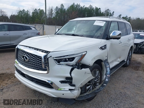2020 Infiniti QX80 LUXE with VIN JN8AZ2NE6L9251314, listed as a IAAI auction lot 41520416 with 97,252 mi miles. Bid and sale history available at carsss.com. Image 6.