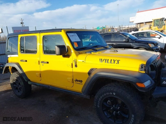 2021 Jeep Wrangler Unlimited Sport S with VIN 1C4HJXDN6MW597477, listed as a IAAI auction lot 41089112 with NaN miles. Bid and sale history available at carsss.com. Image 13.