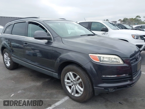 2007 Audi Q7 with VIN WA1AV74LX7D041803, listed as a IAAI auction lot 42744430 with 191,131 mi miles and . Bid and sale history available at DreamBid. Image 6.