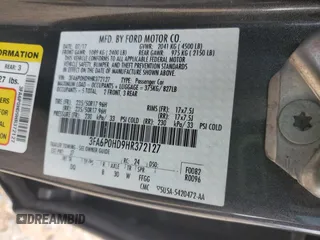 2017 Ford Fusion SE with VIN 3FA6P0HD9HR372127, listed as a Copart auction lot 47833945 with 137,469 mi miles and Salvage Title. Bid and sale history available at carsss.com. Image 14.