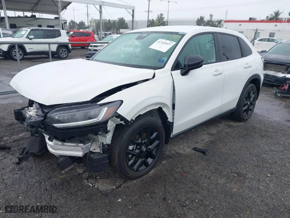 2023 Honda HR-V Sport with VIN 3CZRZ1H53PM712961, listed as a IAAI auction lot 41765927 with 26,577 mi miles. Bid and sale history available at carsss.com. Image 2.