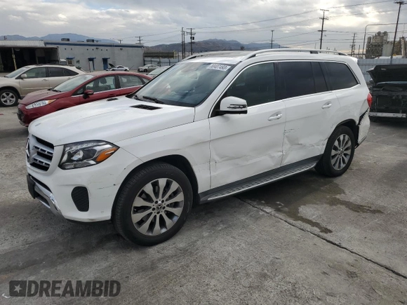 2017 Mercedes-Benz GLS 450 with VIN 4JGDF6EE3HA925011, listed as a Copart auction lot 80407493 with 90,241 mi miles and . Bid and sale history available at DreamBid. Image 1.