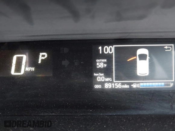 2018 Toyota Prius One with VIN JTDKDTB35J1599608, listed as a IAAI auction lot 42041924 with 89,156 mi miles and . Bid and sale history available at DreamBid. Image 7.