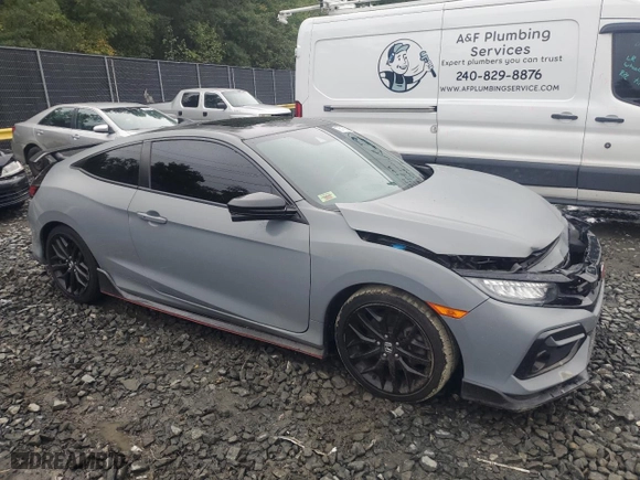 2020 Honda Civic Si Coupe with VIN 2HGFC3A52LH754127, listed as a Copart auction lot 73513804 with 38,609 mi miles and Salvage Title. Bid and sale history available at carsss.com. Image 4.