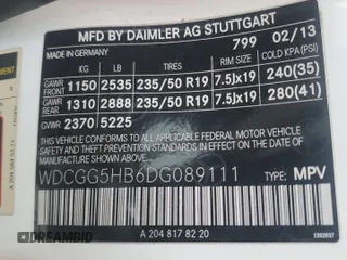 2013 Mercedes-Benz GLK 350 with VIN WDCGG5HB6DG089111, listed as a Copart auction lot 74144714 with Not Provided miles and Non Repairable. Bid and sale history available at DreamBid. Image 14.