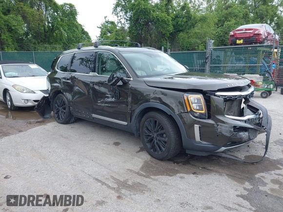 2020 Kia Telluride SX with VIN 5XYP5DHC8LG079664, listed as a IAAI auction lot 42222352 with 98,348 mi miles and . Bid and sale history available at DreamBid. Image 1.