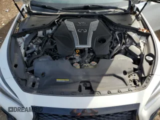 2018 Infiniti Q50 Red Sport 400 with VIN JN1FV7AR2JM480539, listed as a Copart auction lot 49141695 with 81,523 mi miles and Salvage Title. Bid and sale history available at DreamBid. Image 11.