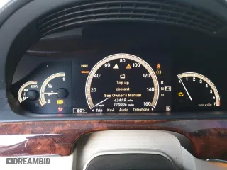 2009 Mercedes-Benz S-Class 5.5L V8 with VIN WDDNG71X39A277664, listed as a Copart auction lot 84507304 with 110,006 mi miles and Salvage Title. Bid and sale history available at carsss.com. Image 9.