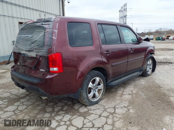 2012 Honda Pilot EX-L with VIN 5FNYF4H65CB045796, listed as a IAAI auction lot 39867772 with 104,061 mi miles. Bid and sale history available at carsss.com. Image 4.