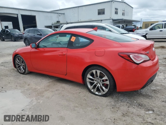 2014 Hyundai Genesis Coupe 2.0T with VIN KMHHT6KD8EU115387, listed as a Copart auction lot 75023754 with Not provided miles and Salvage title. Bid and sale history available at DreamBid. Image 2.