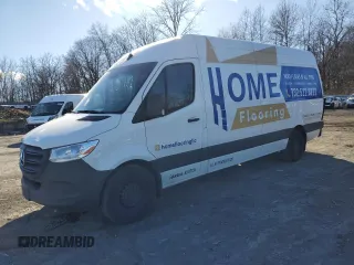 2022 Mercedes-Benz Sprinter Cargo with VIN W1Y4ECHY1NT109969, listed as a Copart auction lot 43406685 with 72,297 mi miles and Salvage Title. Bid and sale history available at carsss.com. Image 1.