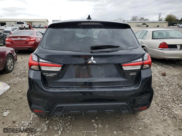 2023 Mitsubishi Outlander Sport ES with VIN JA4ARUAU9PU014513, listed as a Copart auction lot 49543745 with 20,492 mi miles and Salvage Title. Bid and sale history available at carsss.com. Image 6.