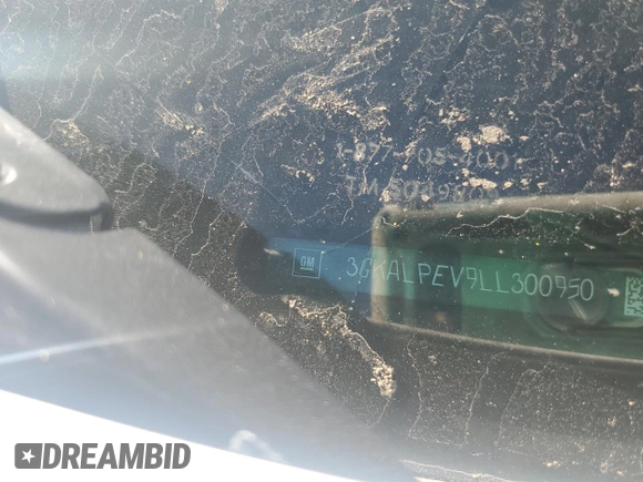 2020 GMC Terrain SLT with VIN 3GKALPEV9LL300950, listed as a Copart auction lot 57899775 with 140,000 mi miles and Salvage title. Bid and sale history available at DreamBid. Image 14.