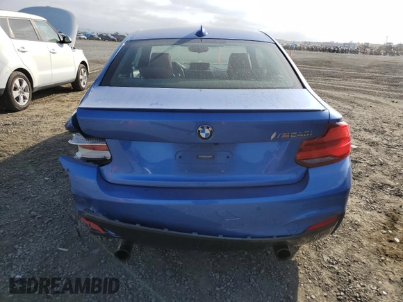 2018 BMW 2 Series M240i with VIN WBA2J5C50JVC07096, listed as a Copart auction lot 53274474 with 67,976 mi miles. Bid and sale history available at carsss.com. Image 6.