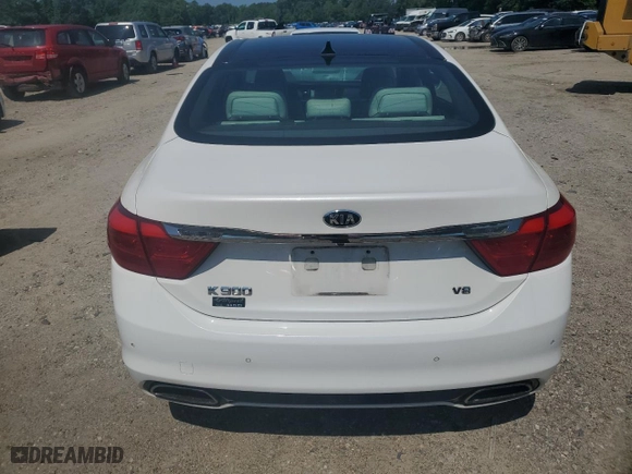 2015 Kia K900 Luxury with VIN KNALW4D48F6019608, listed as a Copart auction lot 61277354 with 94,038 mi miles and Salvage Title. Bid and sale history available at carsss.com. Image 6.