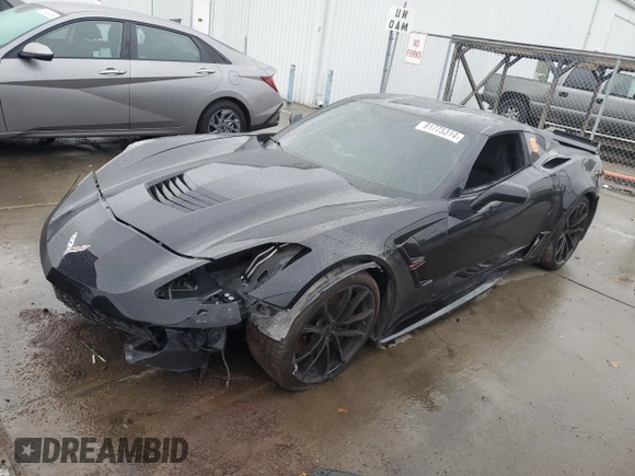 2019 Chevrolet Corvette Grand Sport 1LT z VIN 1G1YW2D78K5119210, wystawiony jako Copart lot #81775314 z przebiegiem Nie podano mil oraz Szkoda całkowita • Salvage title. Historia ofert i sprzedaży dostępna na DreamBid. Obrazek 1.