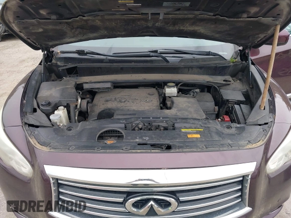 2013 Infiniti JX35 z VIN 5N1AL0MMXDC306339, wystawiony jako IAAI lot #42364060 z przebiegiem 237 711 mil mil oraz . Historia ofert i sprzedaży dostępna na DreamBid. Obrazek 10.