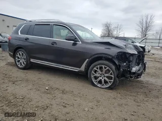 2022 BMW X7 xDrive40i with VIN 5UXCW2C04N9M75073, listed as a Copart auction lot 46825545 with 59,671 mi miles and Non Repairable. Bid and sale history available at carsss.com. Image 4.