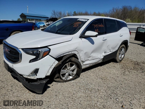 2018 GMC Terrain SLE with VIN 3GKALMEV7JL250058, listed as a Copart auction lot 49461695 with 79,956 mi miles and Salvage Title. Bid and sale history available at carsss.com. Image 1.