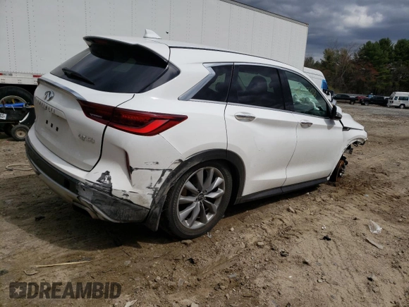 2022 Infiniti QX50 Pure with VIN 3PCAJ5AB8NF118191, listed as a Copart auction lot 48033383 with 18,277 mi miles and . Bid and sale history available at DreamBid. Image 3.