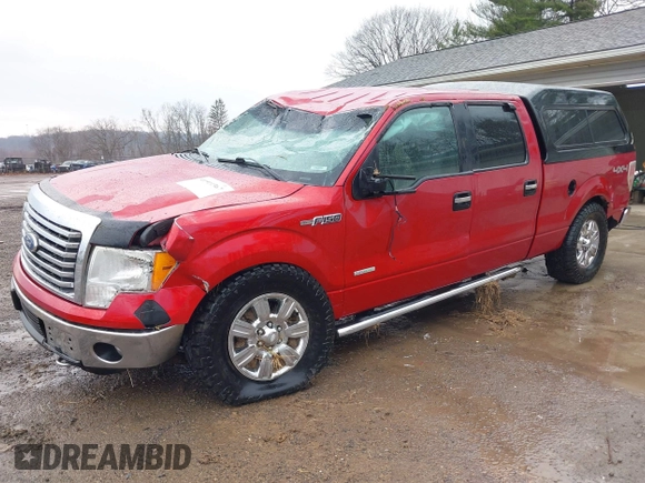 2012 Ford F-150 XL with VIN 1FTFW1ET1CFA18994, listed as a IAAI auction lot 41911367 with 212,883 mi miles. Bid and sale history available at carsss.com. Image 2.