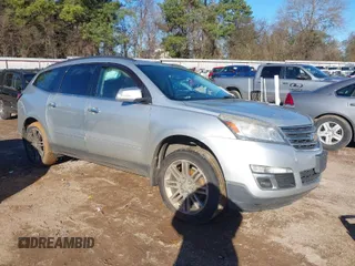 2014 Chevrolet Traverse LT with VIN 1GNKVGKD1EJ196168, listed as a IAAI auction lot 41312799 with 120,738 mi miles. Bid and sale history available at carsss.com. Image 1.