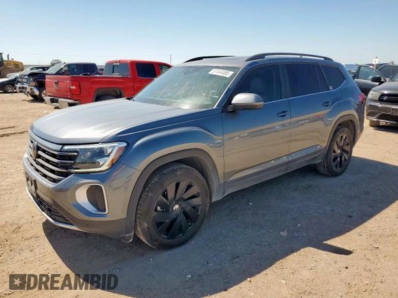 2024 Volkswagen Atlas SE z VIN 1V2JR2CA9RC533369, wystawiony jako Copart lot #57444495 z przebiegiem 34 356 mil mil oraz Szkoda całkowita • Salvage title. Historia ofert i sprzedaży dostępna na DreamBid. Obrazek 1.