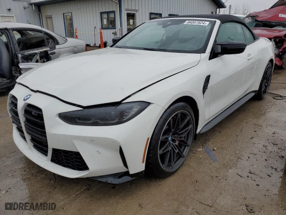 2022 BMW M4 Competition xDrive with VIN WBS33BA0XNCJ06162, listed as a Copart auction lot 86007824 with NaN miles and Salvage Title. Bid and sale history available at carsss.com. Image 1.