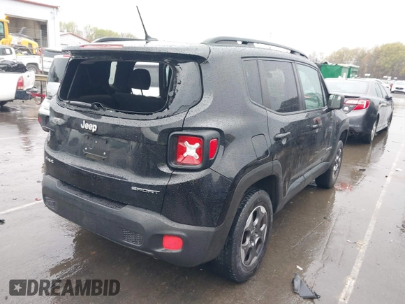 2017 Jeep Renegade Sport with VIN ZACCJBABXHPE67437, listed as a IAAI auction lot 41860179 with 135,381 mi miles and . Bid and sale history available at carsss.com. Image 4.