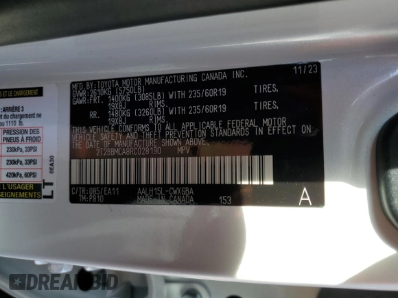 2024 Lexus RX with VIN 2T2BBMCA8RC028190, listed as a Copart auction lot 63269304 with 4,847 mi miles and Salvage Title. Bid and sale history available at carsss.com. Image 15.
