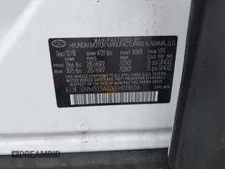 2019 Hyundai Santa Fe SE with VIN 5NMS23ADXKH038506, listed as a IAAI auction lot 42407399 with 54,540 mi miles and . Bid and sale history available at DreamBid. Image 9.
