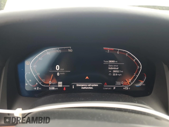 2022 BMW 8 Series 840i с VIN WBAGV4C03NCH43079, выставлен на аукционе Copart как лот 59799665 с пробегом 28 069 миль миль и Списание • Salvage title. История ставок и продаж доступна на DreamBid. Изображение 9.