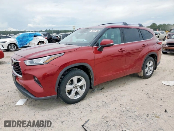 2020 Toyota Highlander LE with VIN 5TDBZRBH5LS515485, listed as a Copart auction lot 62426155 with 100,089 mi miles and Salvage title. Bid and sale history available at DreamBid. Image 1.