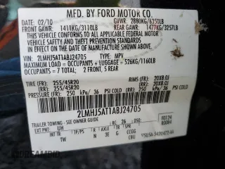 2010 Lincoln MKT EcoBoost with VIN 2LMHJ5AT1ABJ24705, listed as a Copart auction lot 52198905 with 58,288 mi miles and Salvage Title. Bid and sale history available at DreamBid. Image 13.