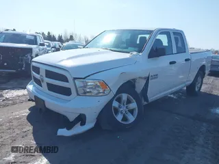 2018 Ram 1500 Express with VIN 1C6RR7FT4JS284558, listed as a IAAI auction lot 41649803 with 156,086 mi miles. Bid and sale history available at carsss.com. Image 2.